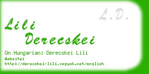 lili derecskei business card